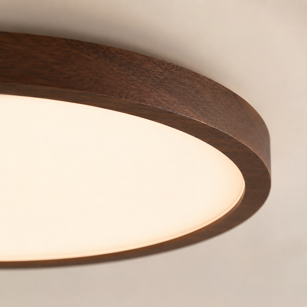 Plafonnier LED bois ultrafin Noma