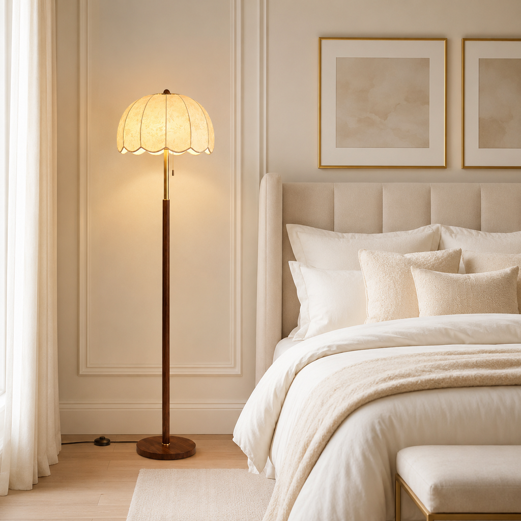 Lampadaire vintage tissu Léonie