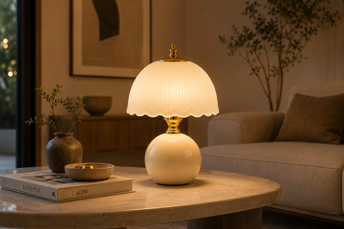 Lampe à poser céramique Opaline