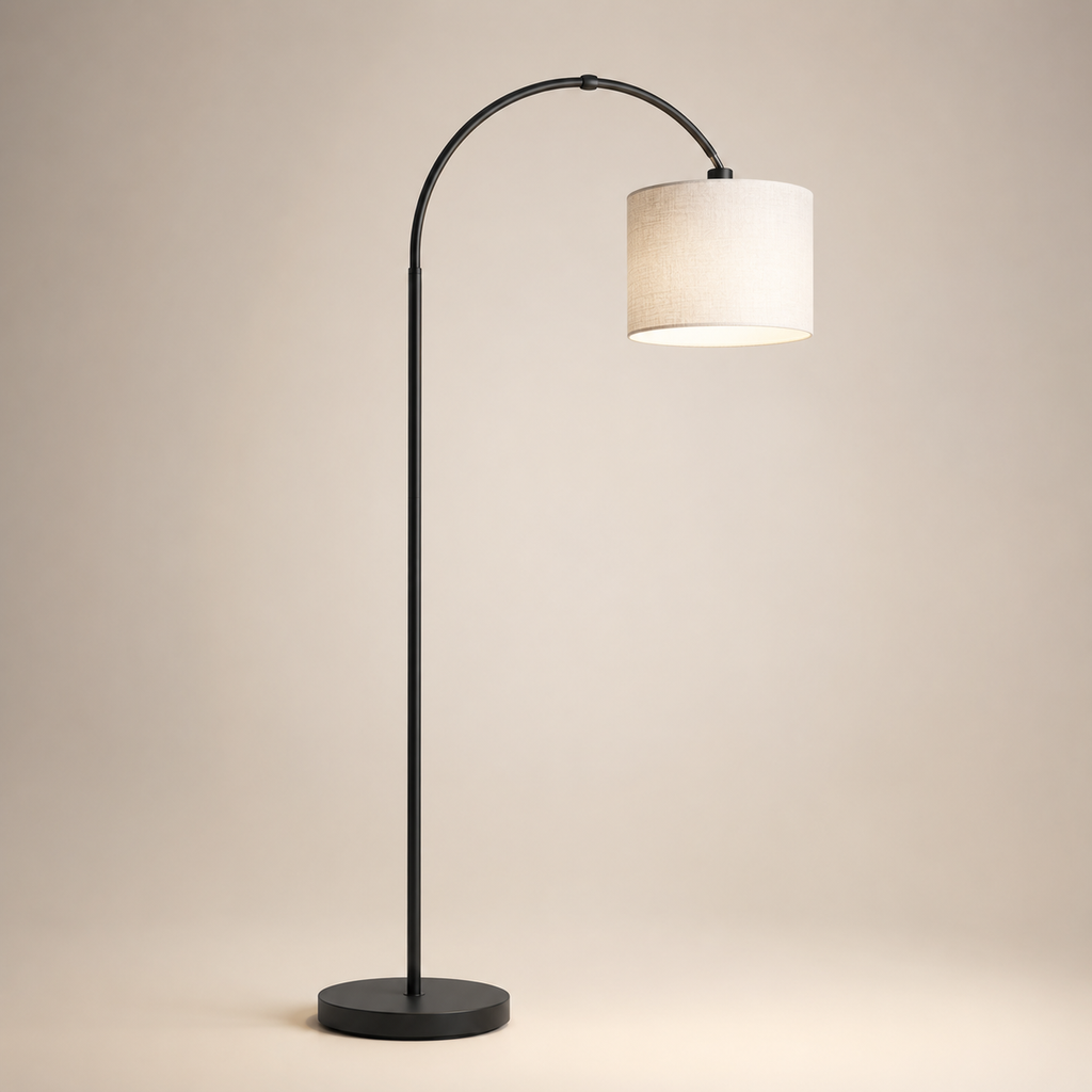 Lampadaire arc lin pour salon Malia
