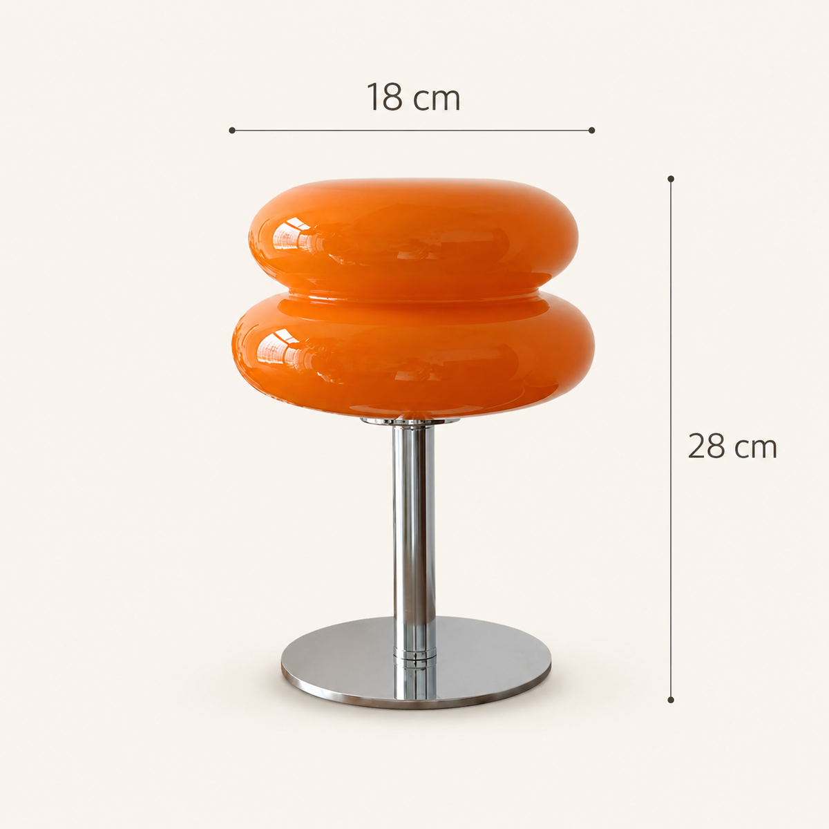 Lampe à poser en verre Macaron Élise