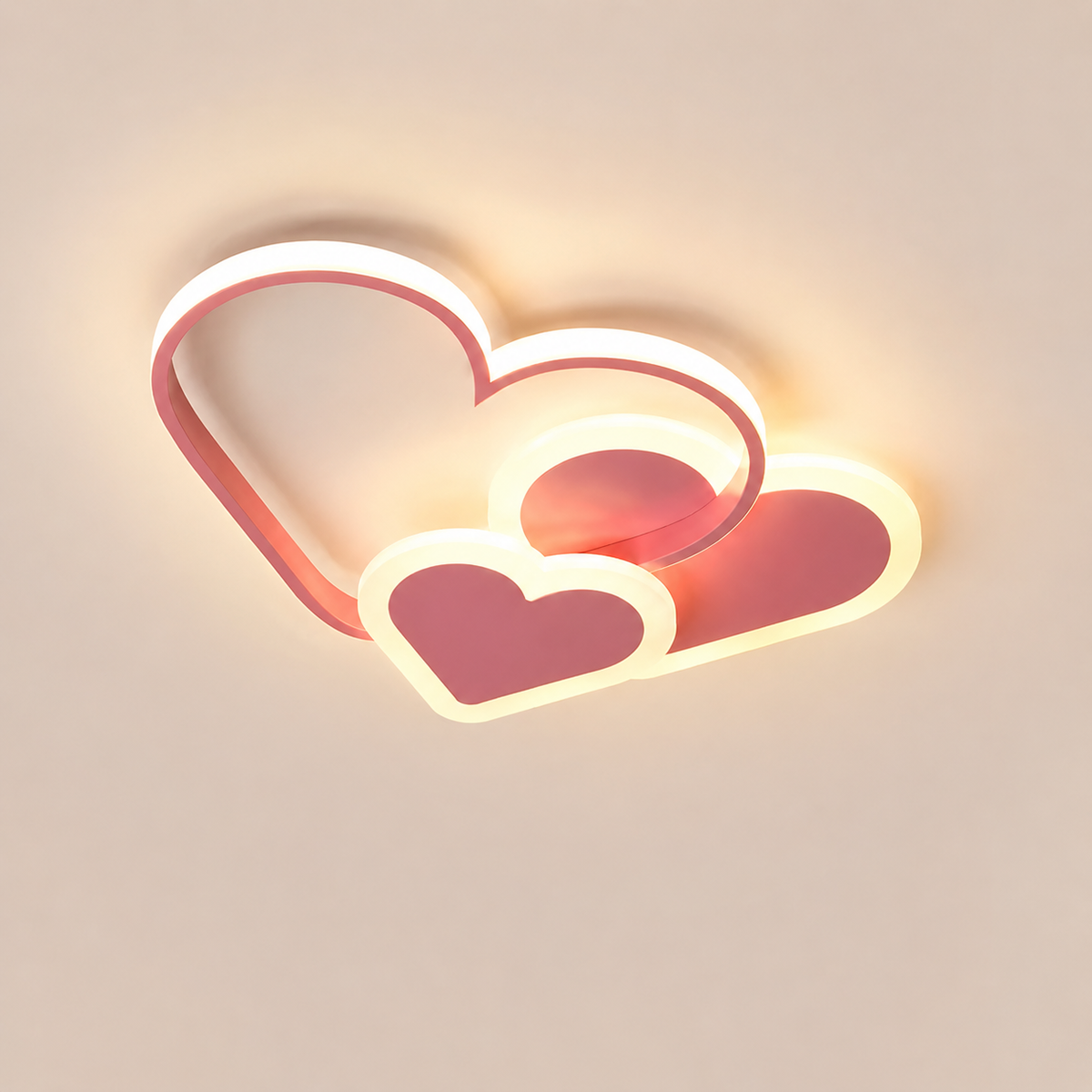 Plafonnier LED cœur rose Amélia