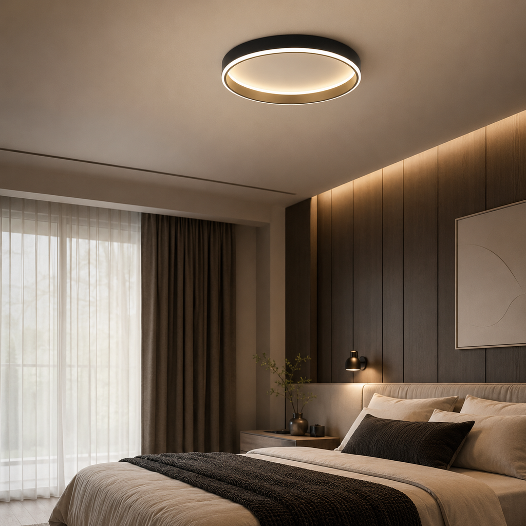 Plafonnier LED rond minimaliste Halo