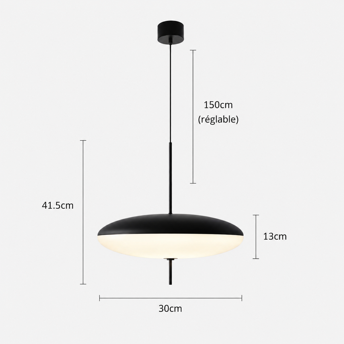 Suspension LED soucoupe Vela