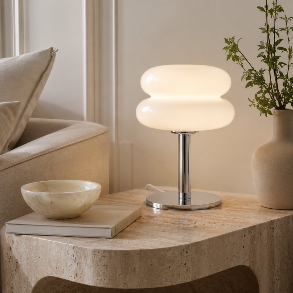 Lampe à poser en verre Macaron Élise