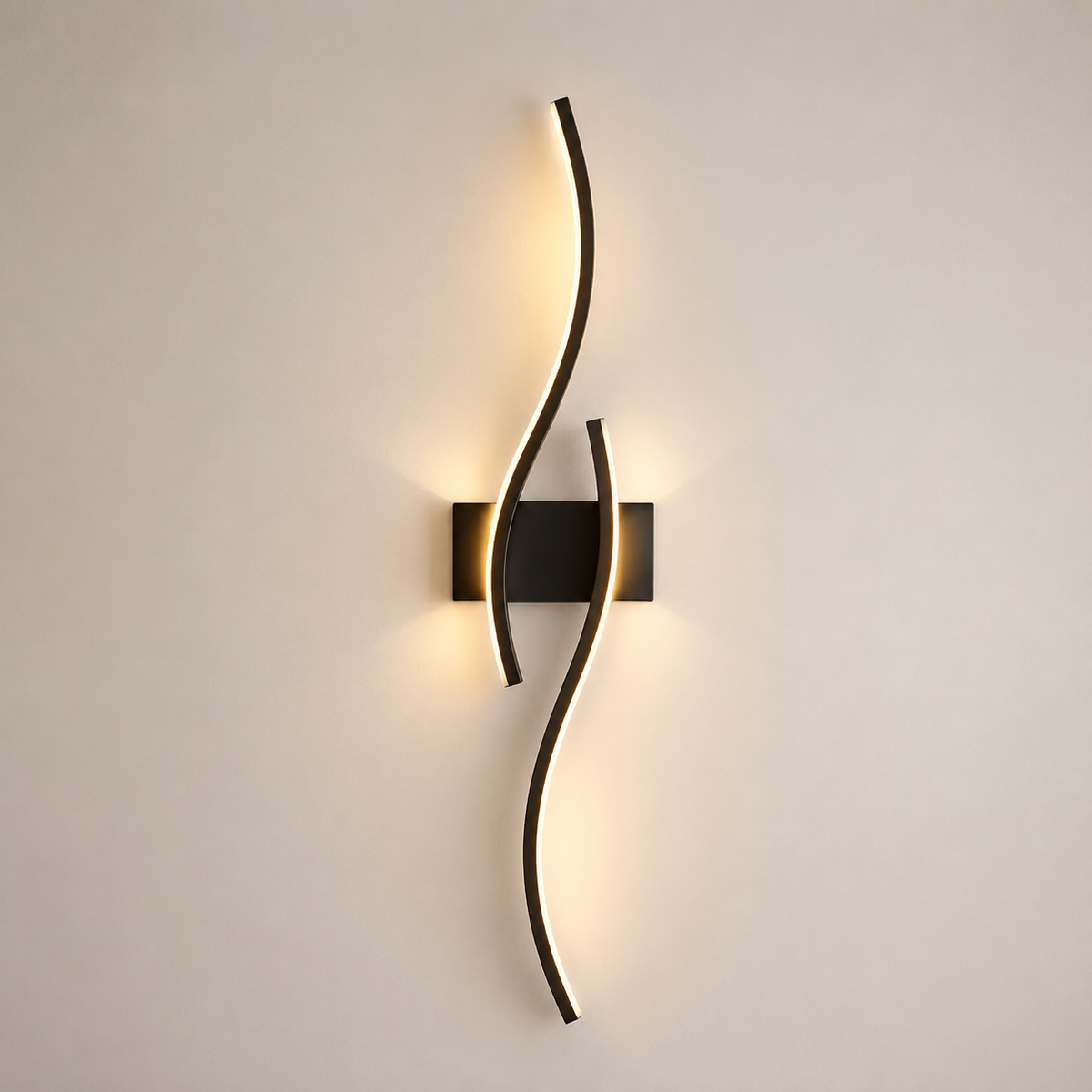 Applique murale LED noire Calia