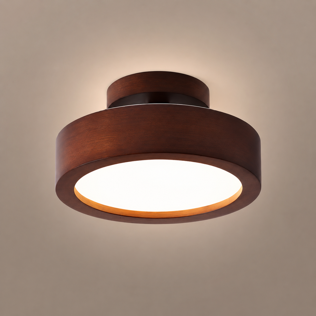 Plafonnier japonais en bois Nara
