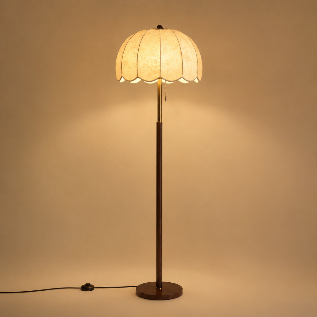 Lampadaire vintage tissu Léonie