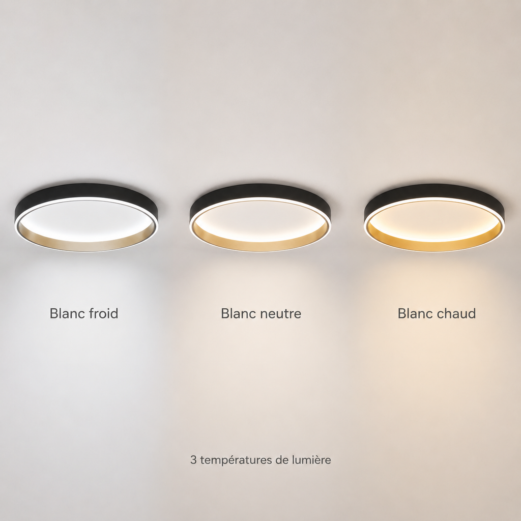 Plafonnier LED rond minimaliste Halo
