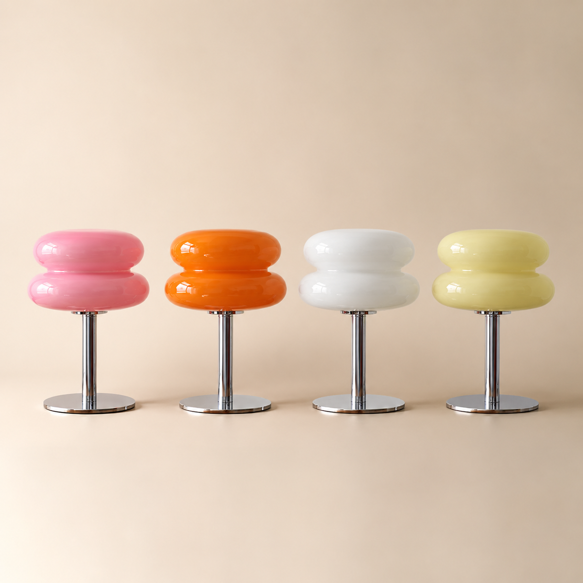 Lampe à poser en verre Macaron Élise