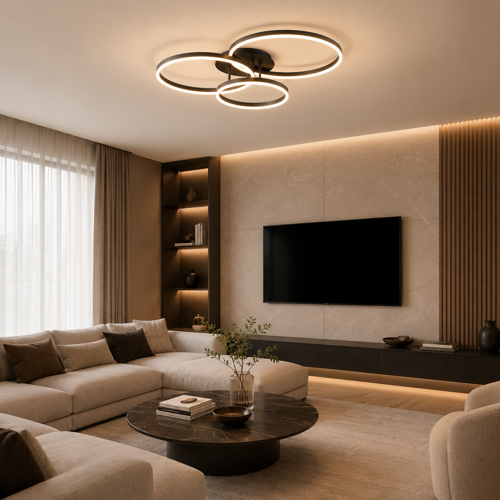 Plafonnier LED Éclipse Noir