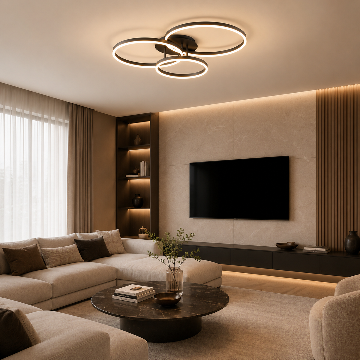 Plafonnier LED Éclipse Noir