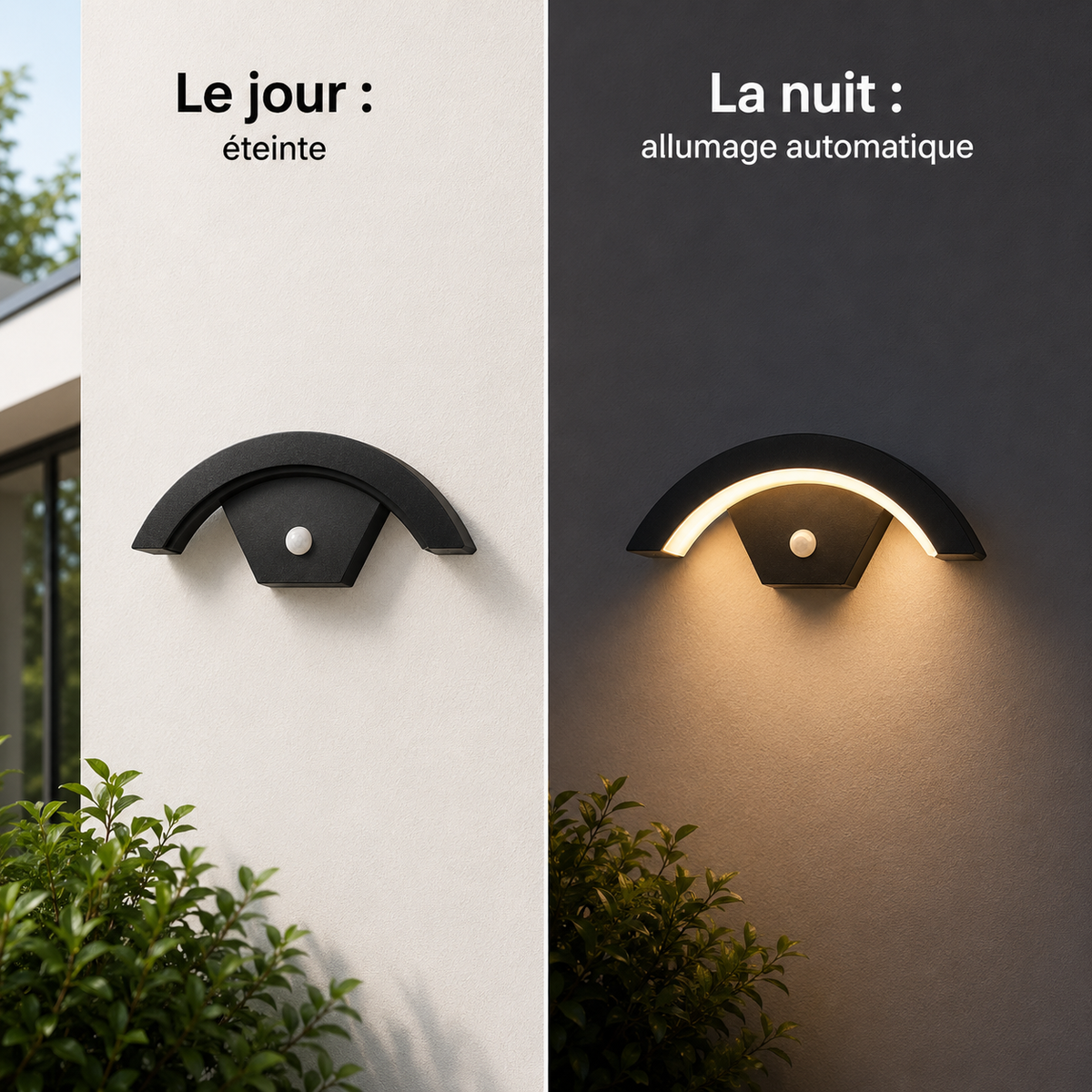 Applique murale extérieure LED Arco avec détecteur