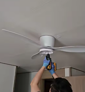 Photo client de Ventilateur de Plafonnier LED silencieux