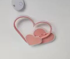 Photo client de Plafonnier LED cœur rose Amélia