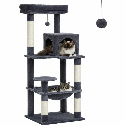Arbre à Chat 143 cm avec Niche et Hamac