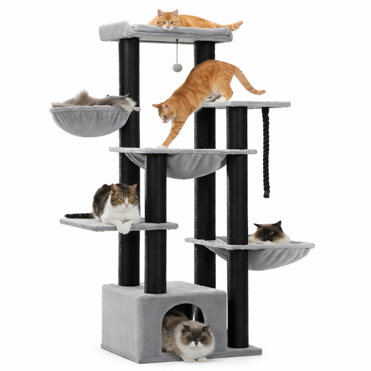 Grand Arbre à Chat Renforcé 170 cm pour 4 à 6 Chats