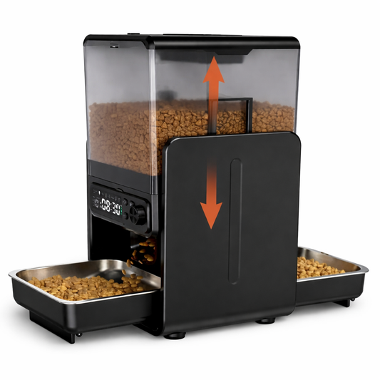 Distributeur automatique de croquettes double Bol pour 2 Chats