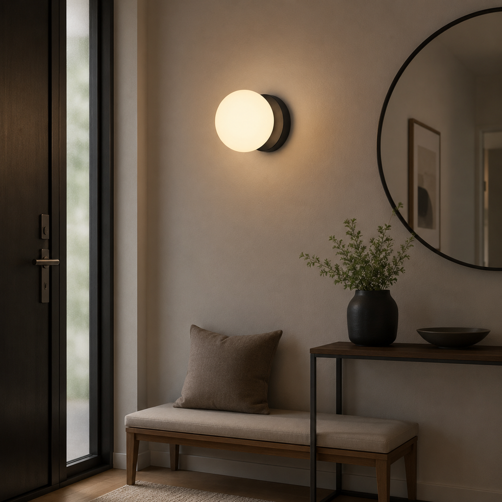 Applique murale LED ronde Opale