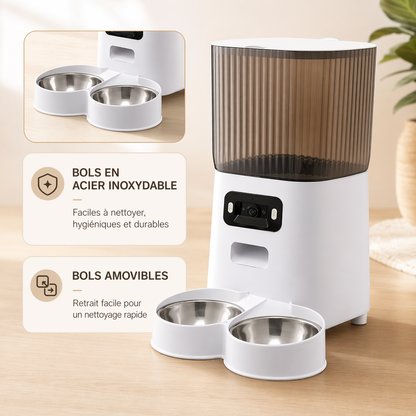 Distributeur Connecté avec Caméra pour Chat