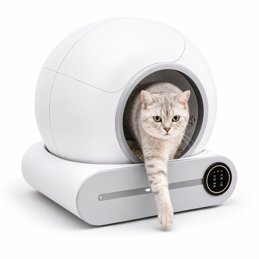 Litière autonettoyante connectée pour chat