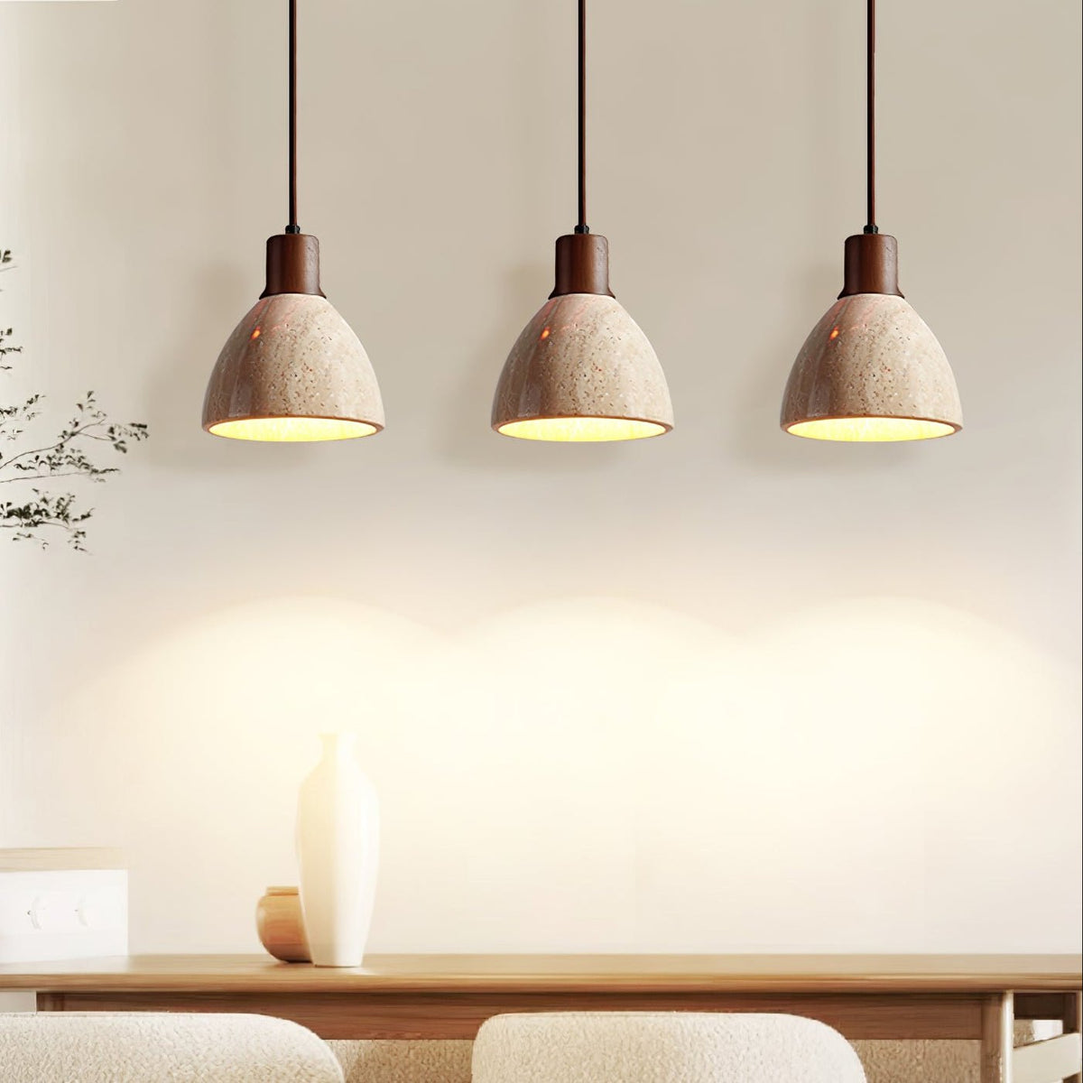 Luminaire suspendu naturel pour intérieur élégant
