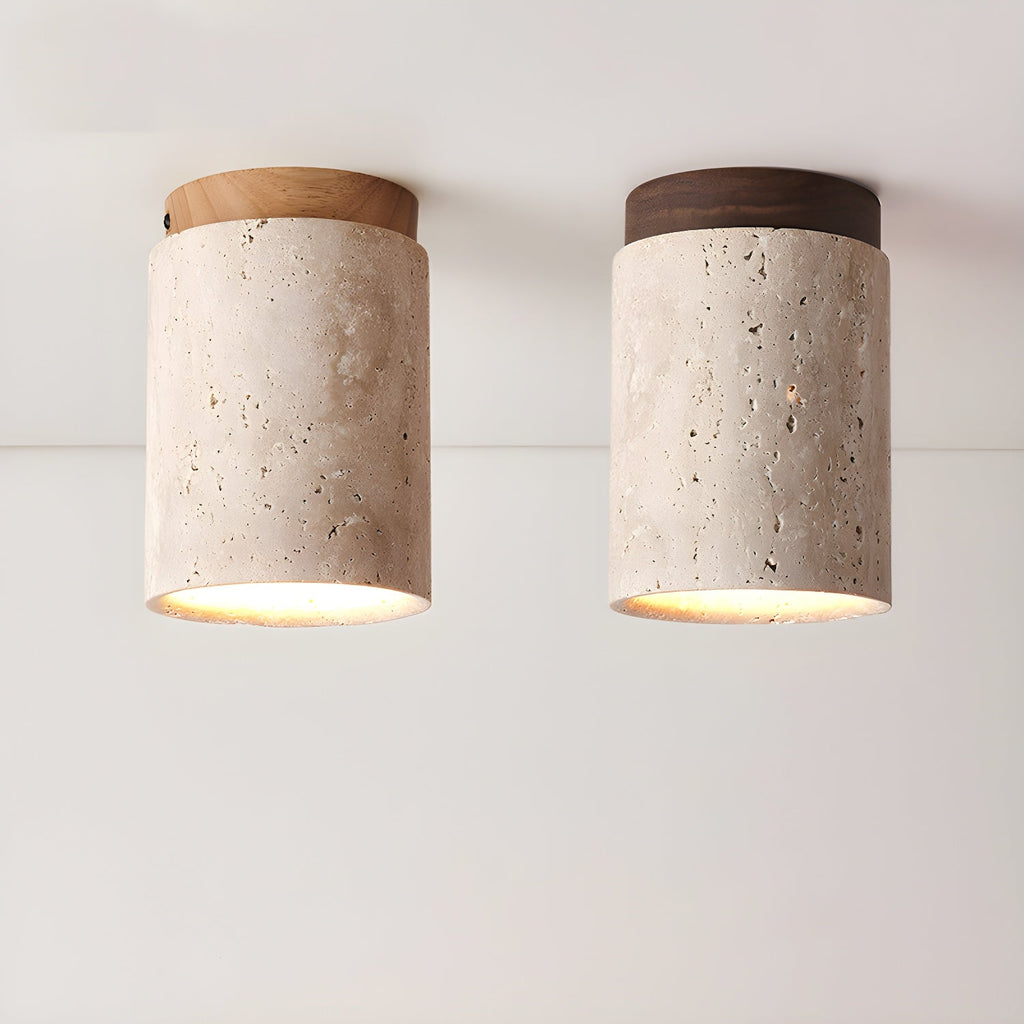 Plafonnier travertin pour espace minimaliste