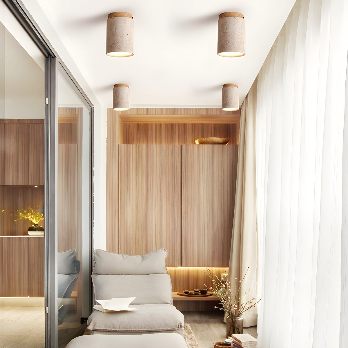 Plafonnier naturel pour décoration contemporaine