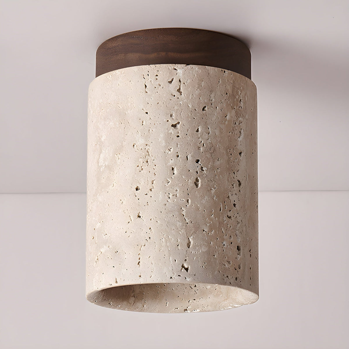 Plafonnier travertin décoration méditerranéenne