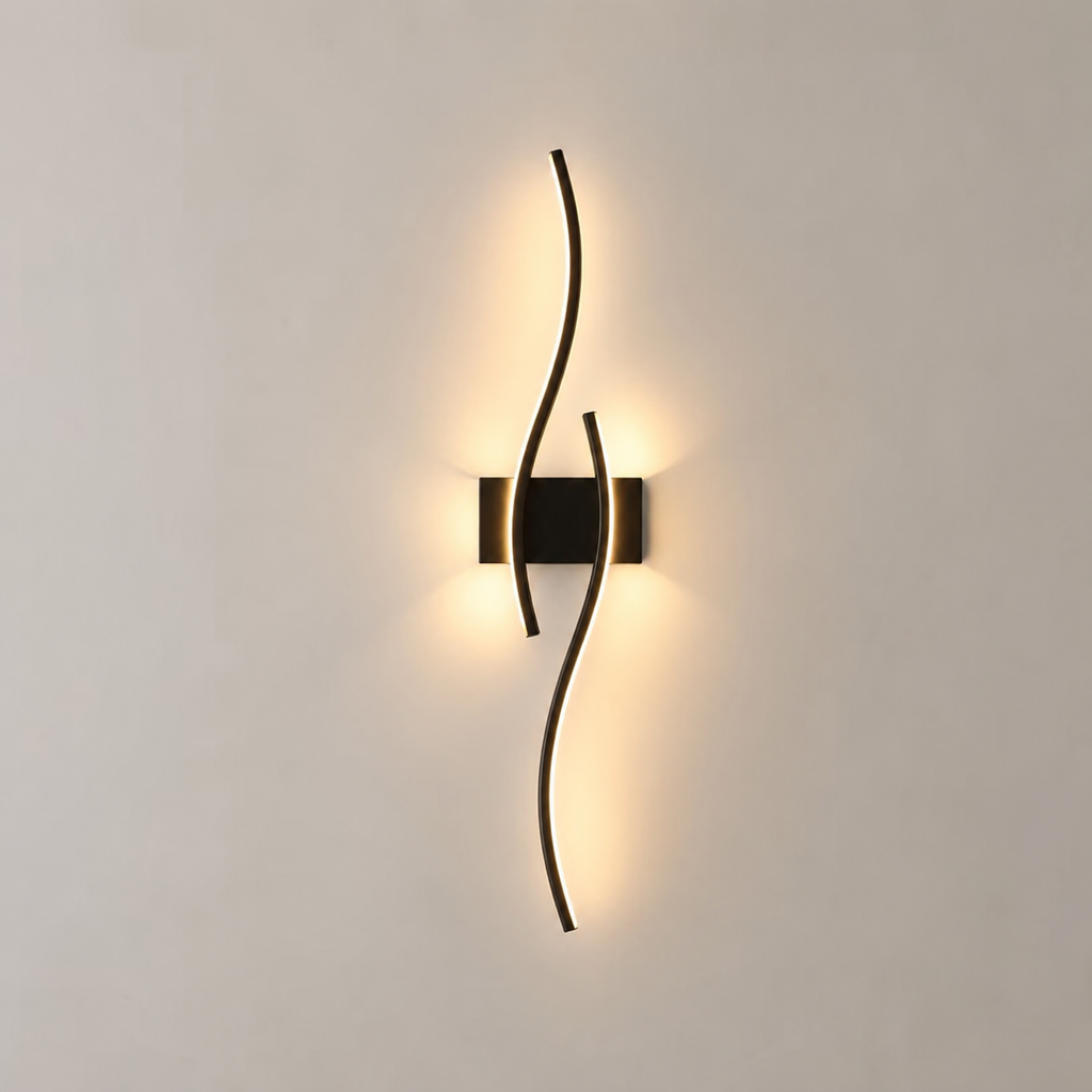 Applique murale LED noire Calia