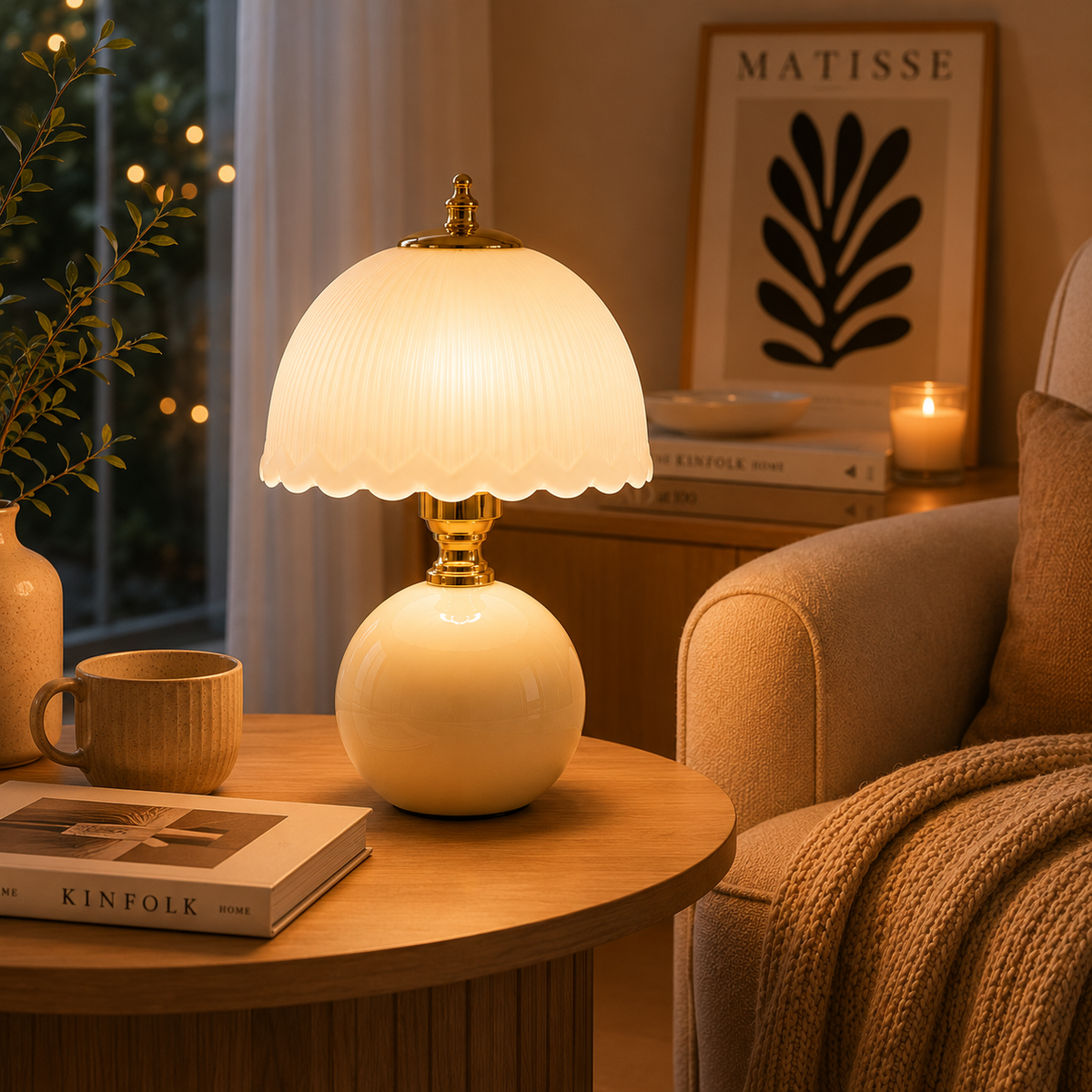 Lampe à poser céramique Opaline