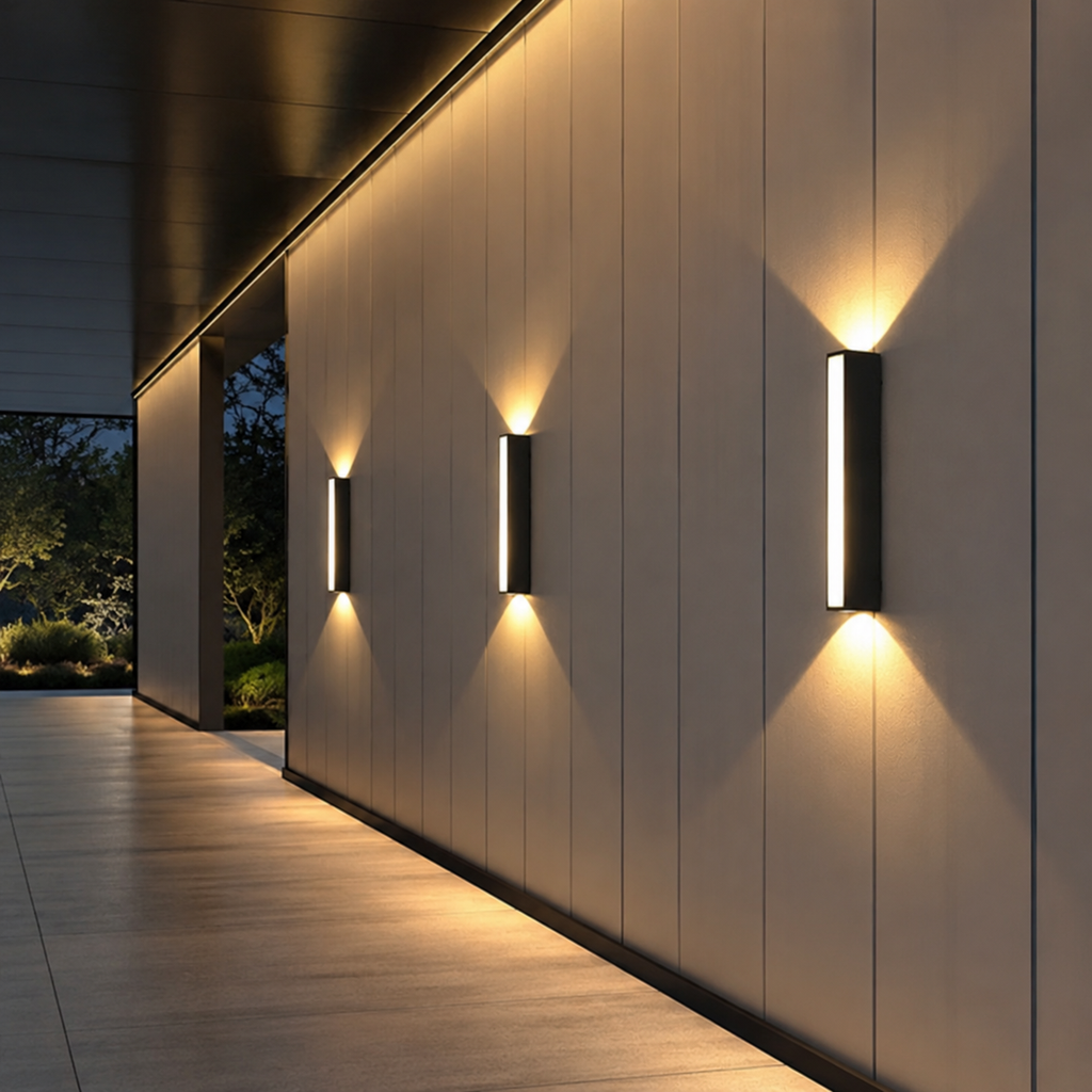 Applique murale extérieure LED Halo Noir