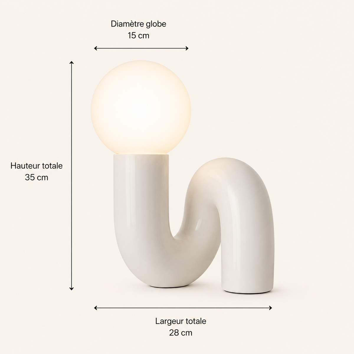 Lampe à poser sculpturale Oria