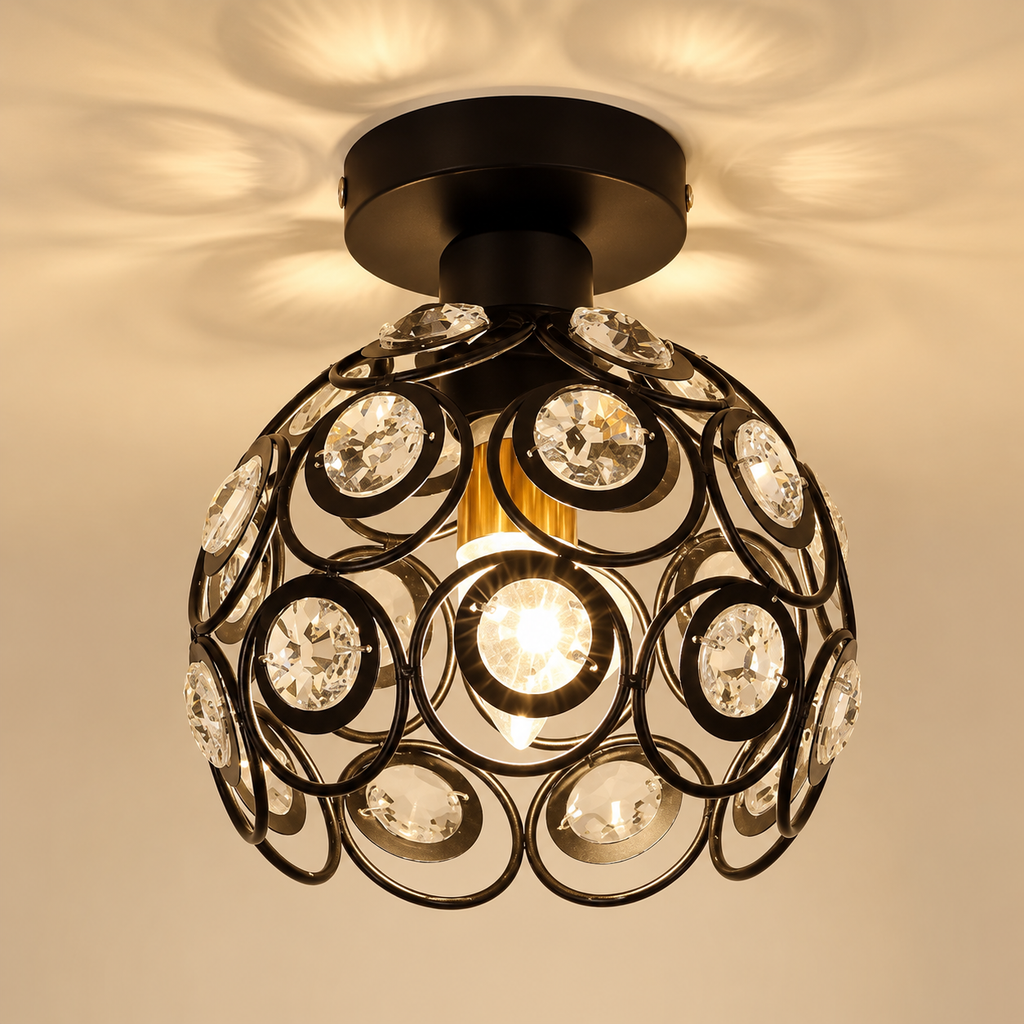 Plafonnier cristal vintage Élia