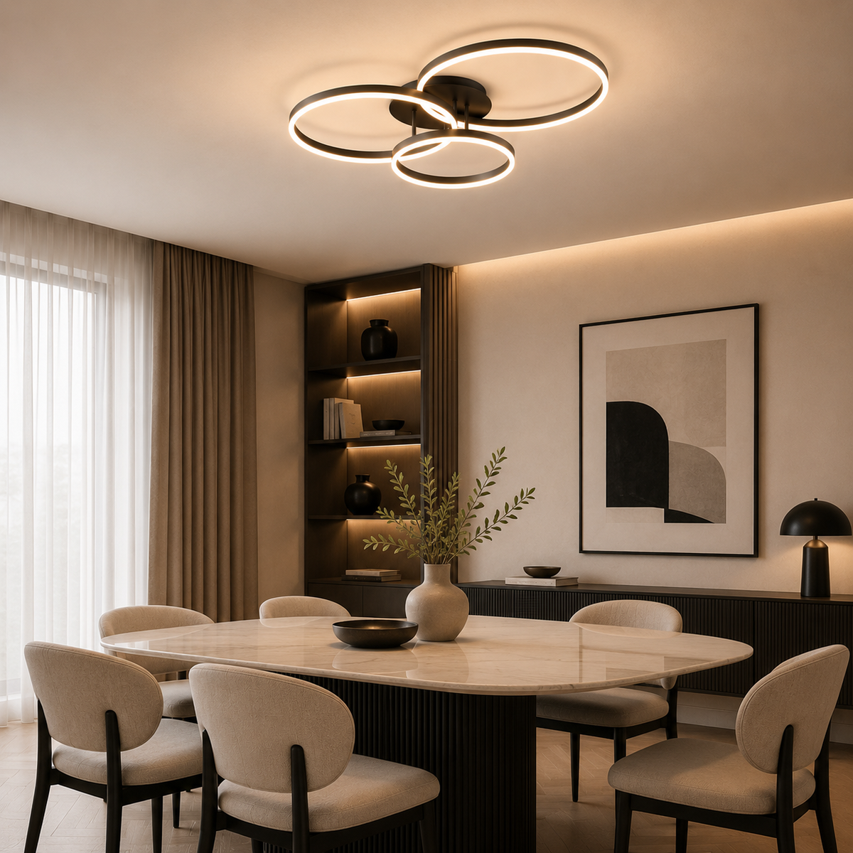 Plafonnier LED Éclipse Noir