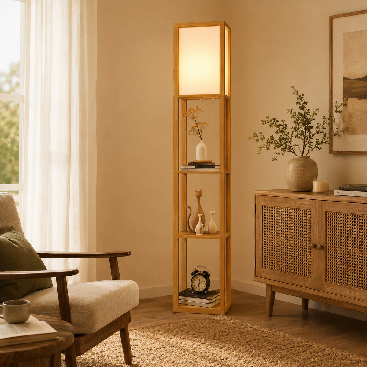 Lampadaire étagère Elia